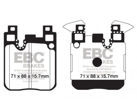 Brake Pad Set, disc brake Bluestuff DP52133NDX EBC, Image 5