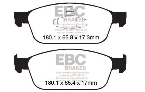 Brake Pad Set, disc brake Bluestuff DP52145NDX EBC, Image 5