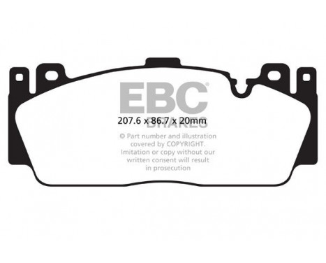 Brake Pad Set, disc brake Bluestuff DP52148NDX EBC, Image 5