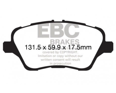 Brake Pad Set, disc brake Bluestuff DP52149NDX EBC, Image 5