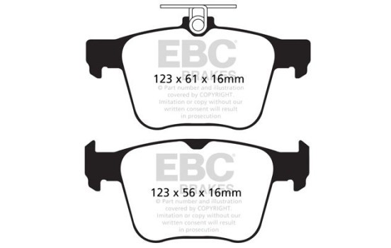 Brake Pad Set, disc brake Bluestuff DP52173NDX EBC, Image 5