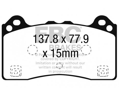 Brake Pad Set, disc brake Bluestuff DP52274NDX EBC, Image 5
