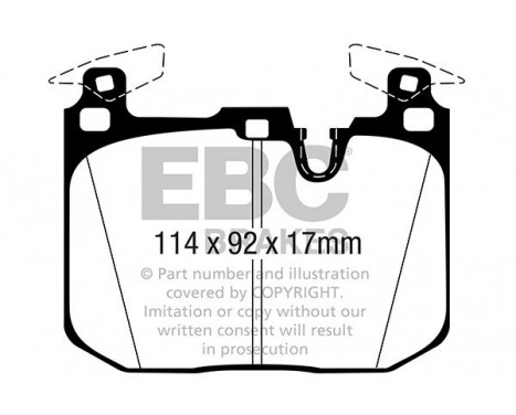 Brake Pad Set, disc brake Bluestuff DP52360NDX EBC, Image 5