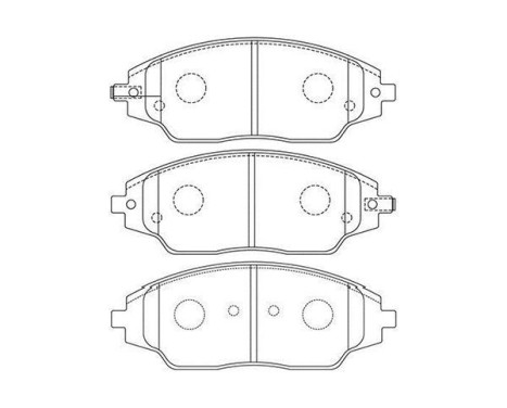 Brake pad set, disc brake BP-1018 Kavo parts