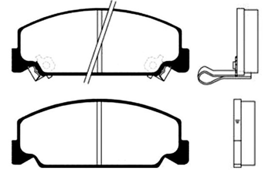 Brake Pad Set, disc brake BP-2014 Kavo parts