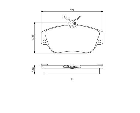 Brake Pad Set, disc brake BP006 Bosch, Image 8