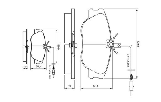 Brake Pad Set, disc brake BP016 Bosch, Image 3