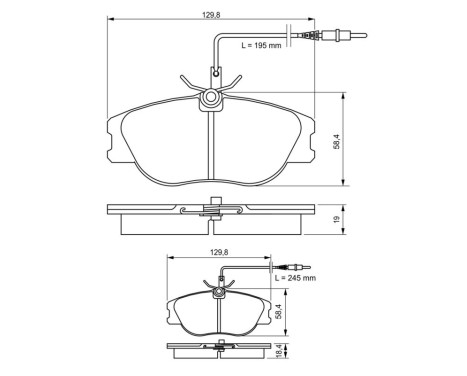 Brake Pad Set, disc brake BP016 Bosch, Image 8