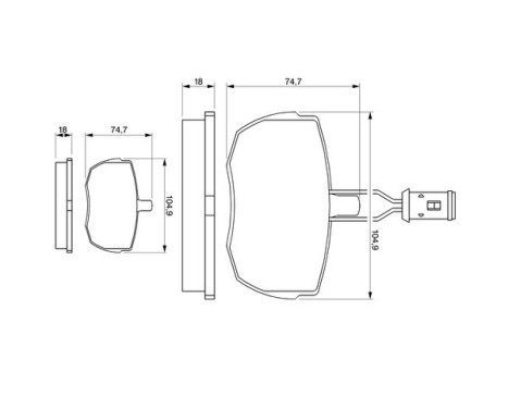 Brake Pad Set, disc brake BP019 Bosch
