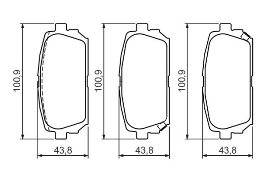 Brake Pad Set, disc brake BP027 Bosch, Image 6