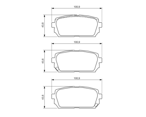 Brake Pad Set, disc brake BP027 Bosch, Image 8