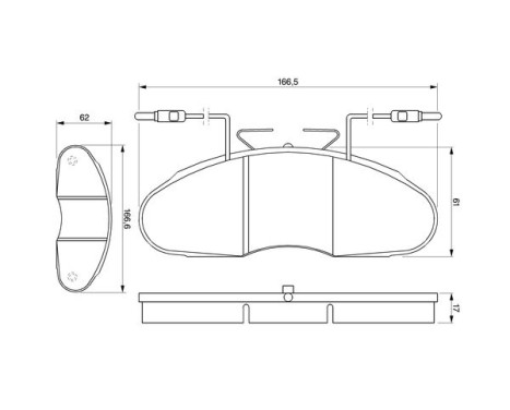 Brake Pad Set, disc brake BP035 Bosch, Image 7