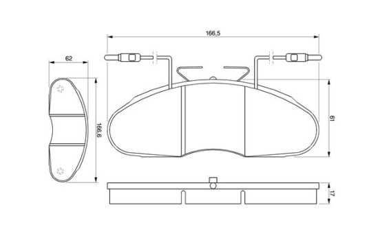 Brake Pad Set, disc brake BP035 Bosch, Image 7