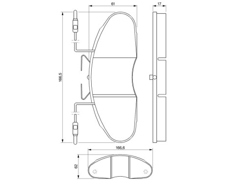Brake Pad Set, disc brake BP035 Bosch, Image 8