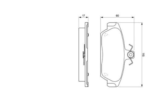 Brake Pad Set, disc brake BP037 Bosch