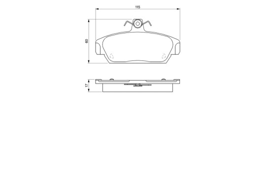 Brake Pad Set, disc brake BP037 Bosch, Image 6