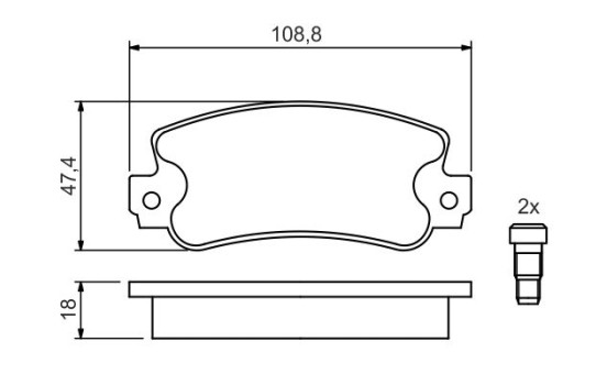 Brake Pad Set, disc brake BP041 Bosch, Image 4