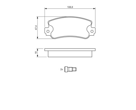 Brake Pad Set, disc brake BP041 Bosch, Image 6