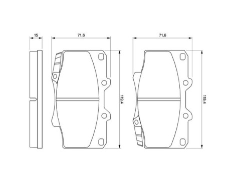 Brake Pad Set, disc brake BP055 Bosch, Image 5