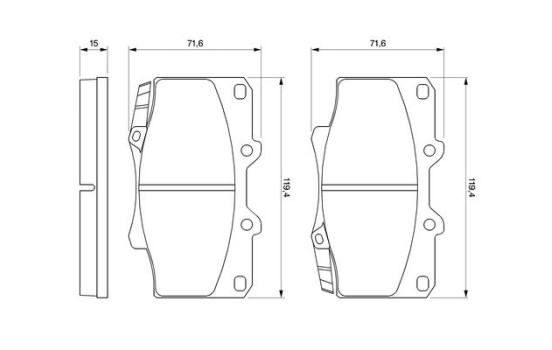 Brake Pad Set, disc brake BP055 Bosch, Image 3