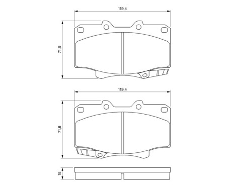 Brake Pad Set, disc brake BP055 Bosch, Image 6
