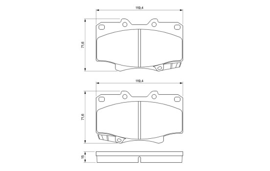 Brake Pad Set, disc brake BP055 Bosch, Image 6