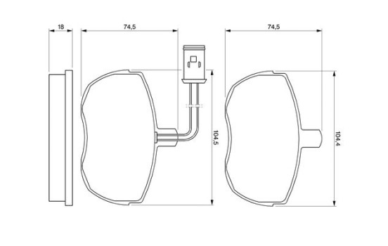 Brake Pad Set, disc brake BP074 Bosch, Image 5