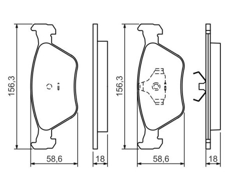 Brake Pad Set, disc brake BP090 Bosch, Image 5