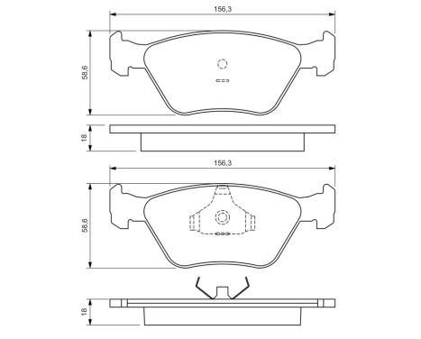 Brake Pad Set, disc brake BP090 Bosch, Image 6