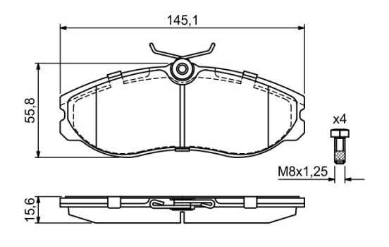 Brake Pad Set, disc brake BP092 Bosch, Image 3
