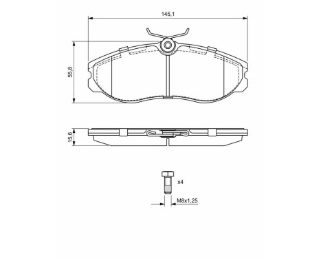 Brake Pad Set, disc brake BP092 Bosch, Image 8