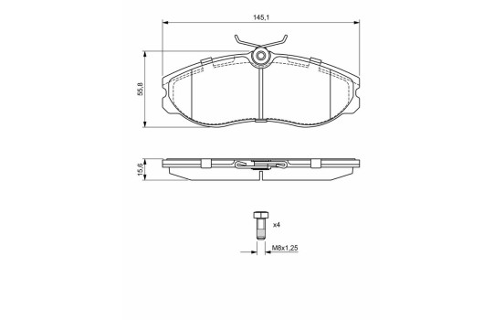 Brake Pad Set, disc brake BP092 Bosch, Image 8