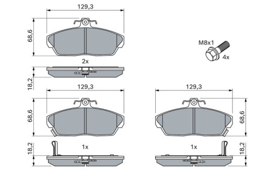 Brake Pad Set, disc brake BP097 Bosch, Image 3