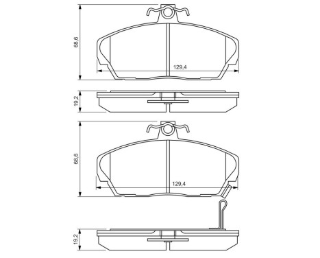 Brake Pad Set, disc brake BP097 Bosch, Image 8
