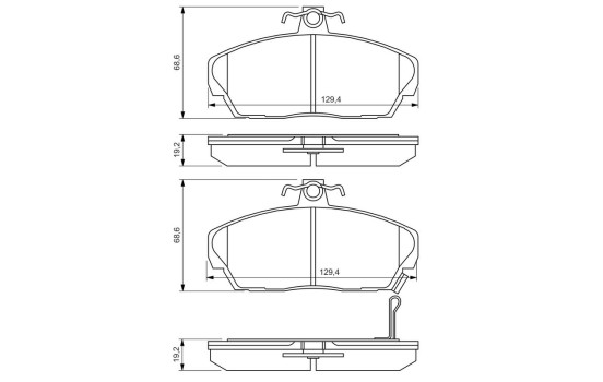 Brake Pad Set, disc brake BP097 Bosch, Image 8