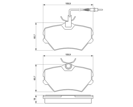 Brake Pad Set, disc brake BP100 Bosch, Image 6