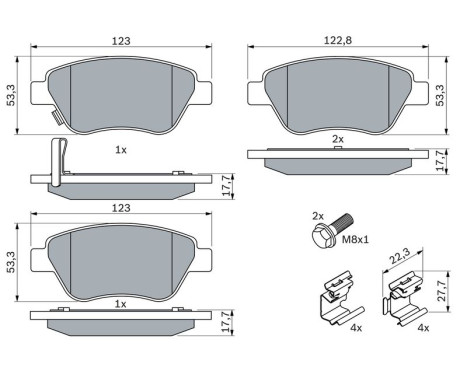 Brake Pad Set, disc brake BP1002 Bosch, Image 5