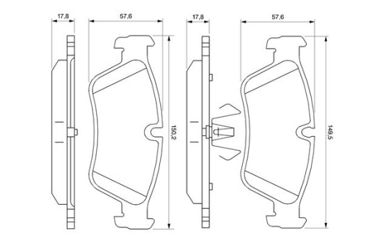Brake Pad Set, disc brake BP1006 Bosch