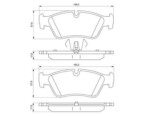 Brake Pad Set, disc brake BP1006 Bosch, Image 6
