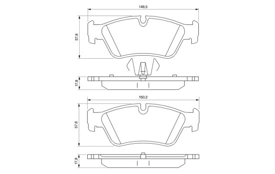 Brake Pad Set, disc brake BP1006 Bosch, Image 6