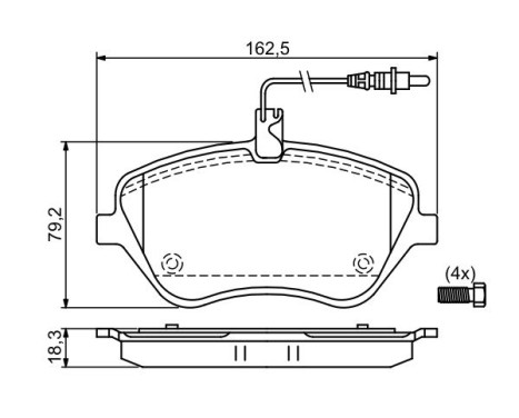 Brake Pad Set, disc brake BP1008 Bosch, Image 5