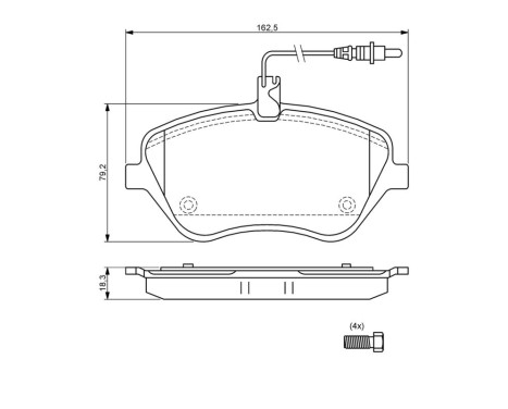 Brake Pad Set, disc brake BP1008 Bosch, Image 6