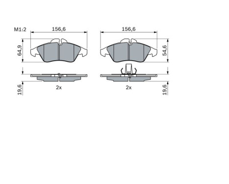 Brake Pad Set, disc brake BP101 Bosch, Image 5