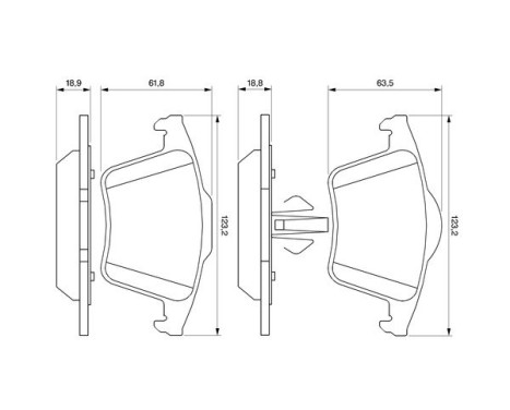 Brake Pad Set, disc brake BP1012 Bosch, Image 5