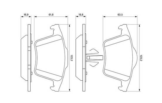 Brake Pad Set, disc brake BP1012 Bosch, Image 5