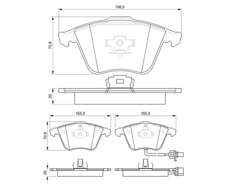 Brake Pad Set, disc brake BP1013 Bosch, Image 6