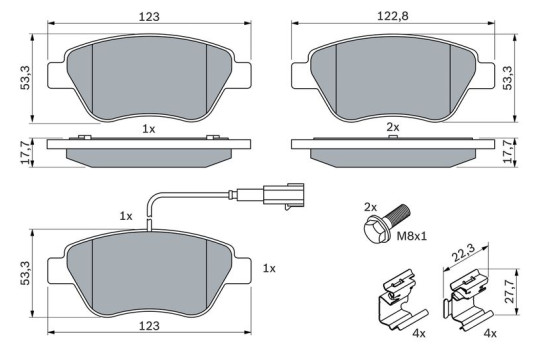 Brake Pad Set, disc brake BP1023 Bosch, Image 5