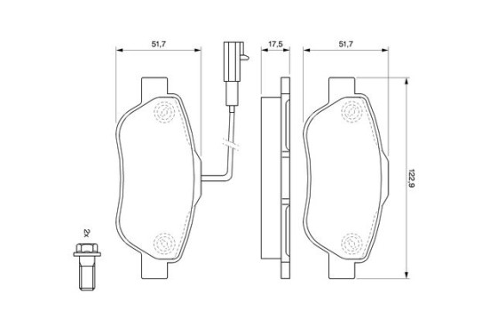 Brake Pad Set, disc brake BP1024 Bosch, Image 5
