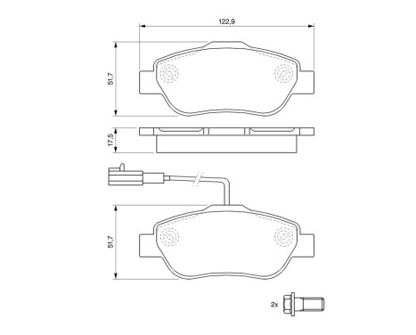 Brake Pad Set, disc brake BP1024 Bosch, Image 6
