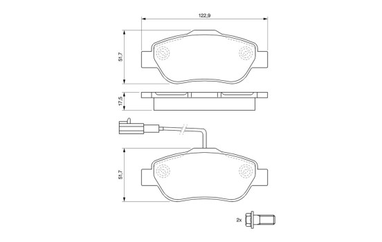 Brake Pad Set, disc brake BP1024 Bosch, Image 6